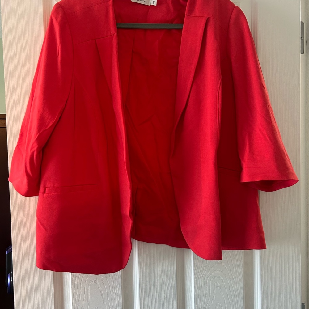 Reitmans Red Open-Front Blazer